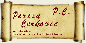 Periša Čerković vizit kartica